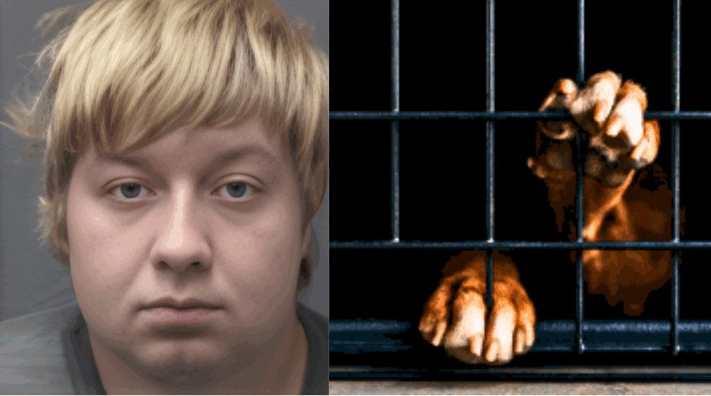 Sign: Man Moved Away, Leaving His Crated Dog to Die