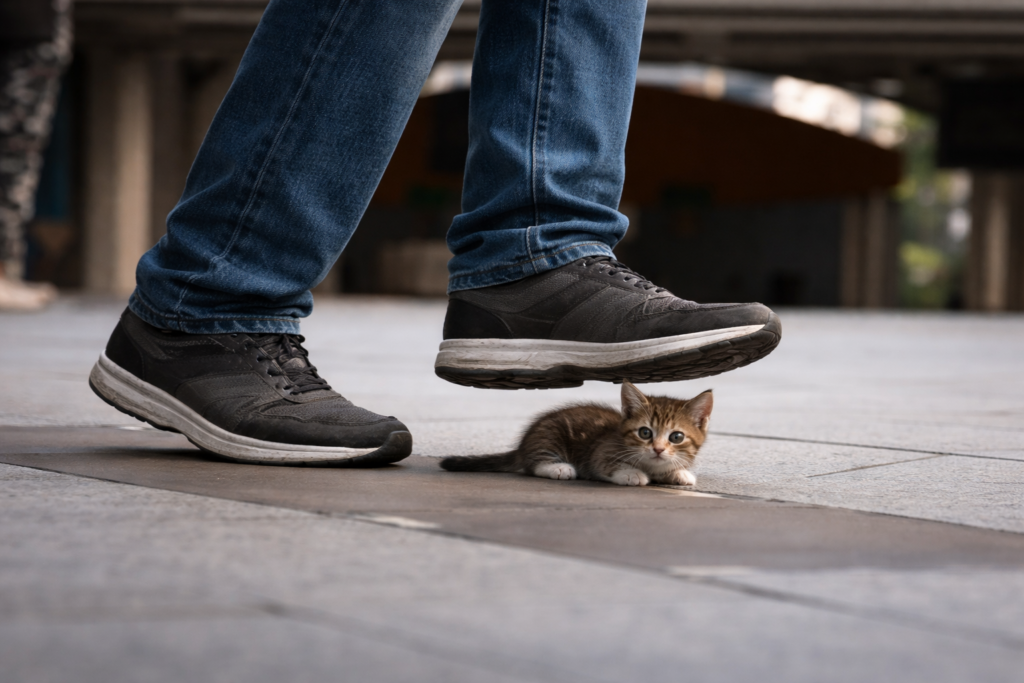 Sign: Hold Man Accountable for Throwing a Kitten to Ground and Stomping Him to Death