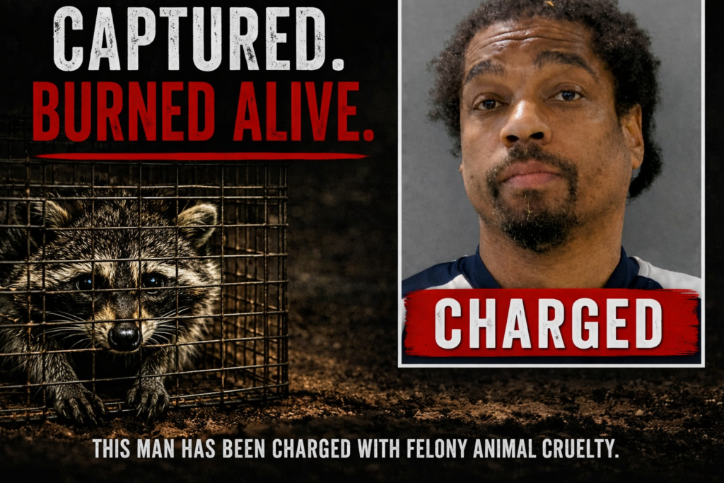 Sign: Justice for Raccoon Captured and Burned Alive by Detroit Man