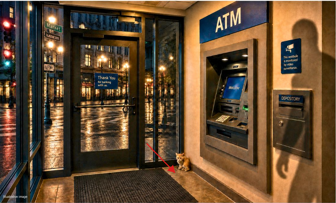 Sign: Kitten Tortured to Death in ATM Vestibule, Suspect Previously ...
